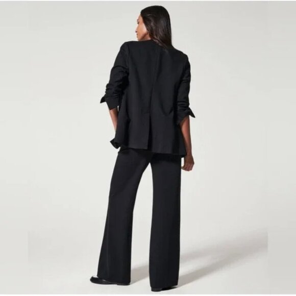 SPANX The Perfect Collarless Oversized Pointe Black Blazer - Picture 5 of 7